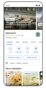 6 updates for Local Search- restaurant speciality