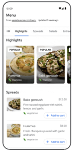 Google announces 6 updates for Local Search- digital menus